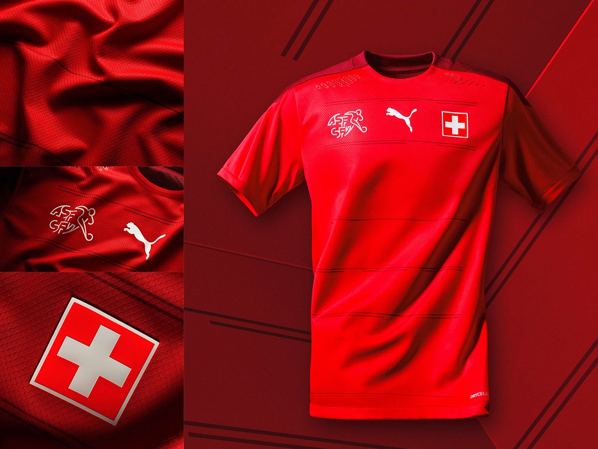 camisas de seleções europeias Suíça